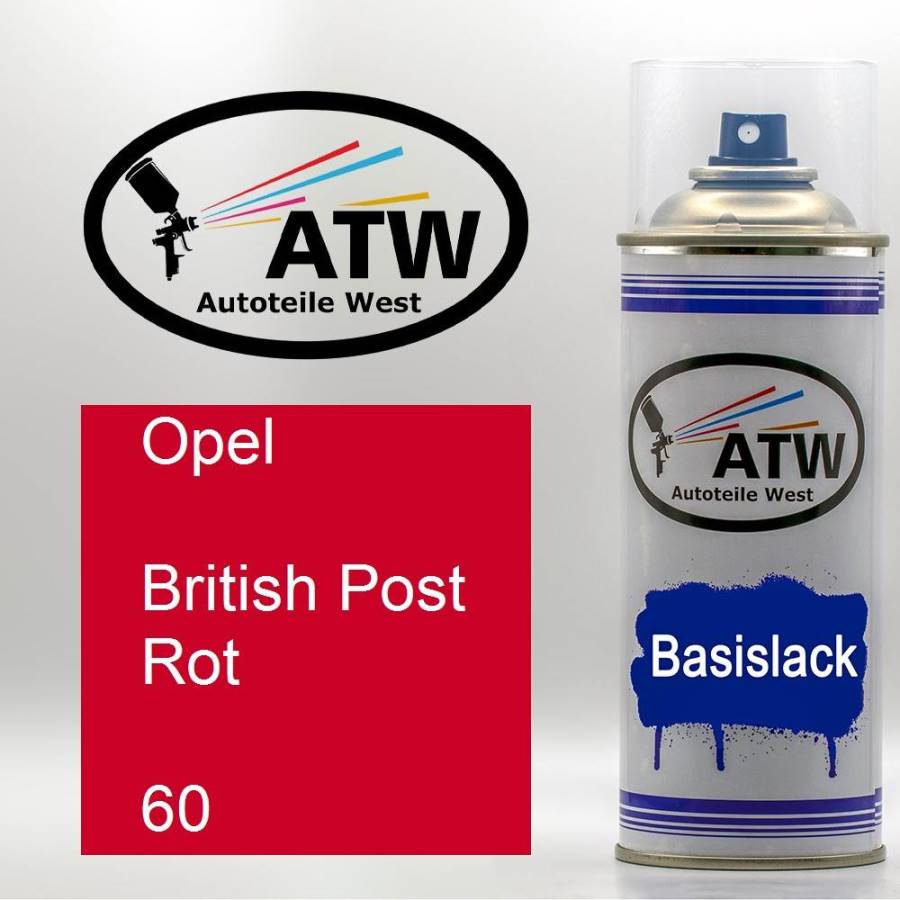 Opel, British Post Rot, 060: 400ml Sprühdose, von ATW Autoteile West.